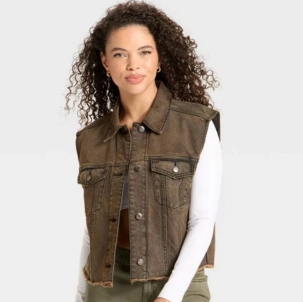 Wild Fable Women's Brown Denim Vest - NWT